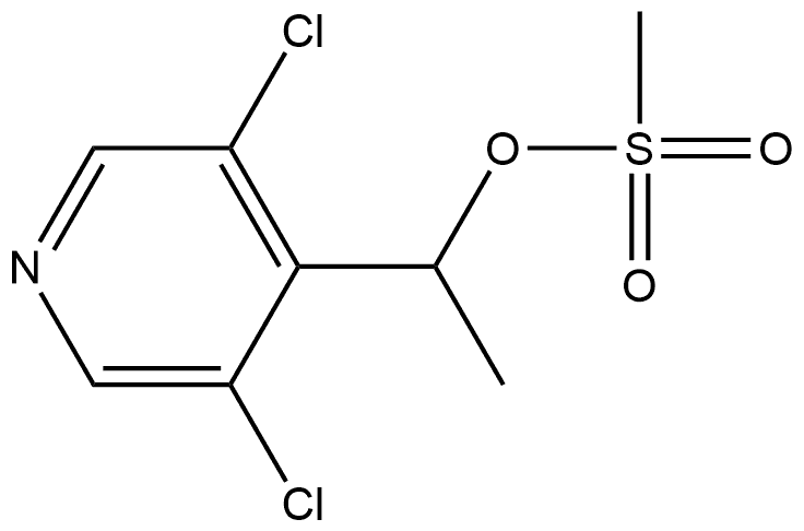 4-Pyridinemethanol, 3,5-dichloro-α-methyl-, 4-methanesulfonate Structure