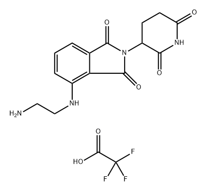 N-[2-Aminoethyl] Pomalidomide Trifluoroacetic Acid Salt 化学構造式