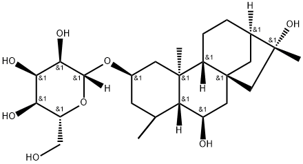 2,6,16-Kauranetriol 2-O-beta-D-allopyraside 化学構造式