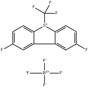 Dibenzothiophenium, 2,8-difluoro-5-(trifluoromethyl)-, tetrafluoroborate(1-) (1:1) Structure