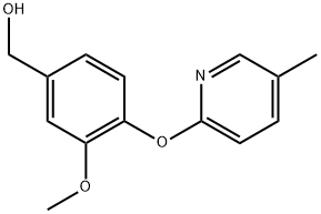 3-Methoxy-4-[(5-methyl-2-pyridinyl)oxy]benzenemethanol 结构式