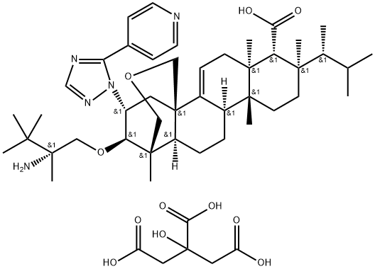 Ibrexafungerp citrate 化学構造式