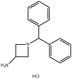 3-Azetidinamine, 1-(diphenylmethyl)-, hydrochloride (1:1) 化学構造式