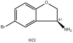 S)-5-Bromo-2,3-dihydro-benzofuran-3-ylamine hydrochloride Struktur