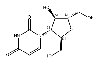 2,5-Anhydro-3-deoxy-3-(3,4-dihydro-2,4-dioxo-1(2H)-pyriMidinyl)-L-Mannitol,196596-87-9,结构式