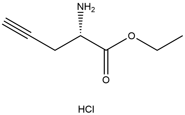 ethyl (S)-2-aminopent-4-ynoate hydrochloride,1970138-38-5,结构式