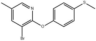 3-Bromo-5-methyl-2-[4-(methylthio)phenoxy]pyridine,1972515-17-5,结构式