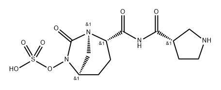 (1R,2S,5R)-7-OXO-2-(((S)-PYRROLIDINE-3-CARBONYL)CARBAMOYL)-1,6-DIAZABICYCLO[3.2.1]OCTAN-6-YL HYDROGE,1972591-70-0,结构式