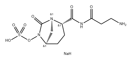 Sulfuric acid, mono [(1 R,2S,5R)-2-[[(3-amino-1 - oxopropyl)amino]carbonyl]-7-oxo-1 ,6-diazab icyclo[3.2.1 ]oct-6-yl] ester, sodium salt (1 : 1 ) Structure