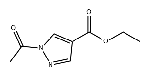 ethyl 1-acetyl-1H-pyrazole-4-carboxylate 化学構造式