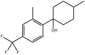 4-methyl-1-(2-methyl-4-(trifluoromethyl)phenyl)cyclohexanol Struktur