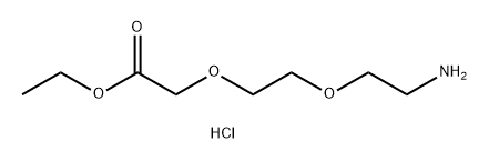Acetic acid, 2-[2-(2-aminoethoxy)ethoxy]-, ethyl ester, hydrochloride (1:1) Struktur