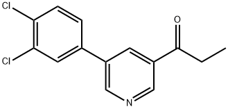 1-(5-(3,4-dichlorophenyl)pyridin-2-yl)propan-1-one Struktur