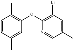 3-Bromo-2-(2,5-dimethylphenoxy)-5-methylpyridine 结构式