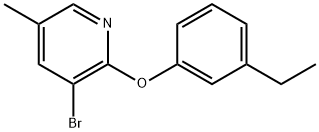 3-Bromo-2-(3-ethylphenoxy)-5-methylpyridine Struktur