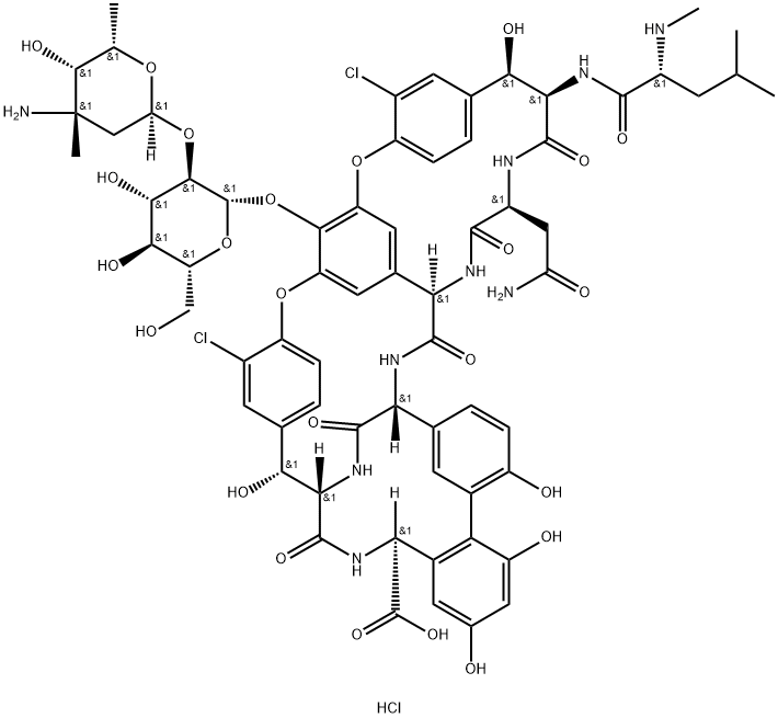 VANCOMYCIN MONOHYDROCHLORIDE,197638-25-8,结构式