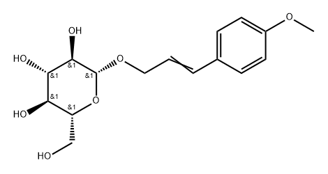 3-(4-Methoxyphenyl)-2-propenyl β-D-glucopyranoside 结构式