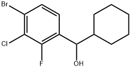 4-Bromo-3-chloro-α-cyclohexyl-2-fluorobenzenemethanol Struktur