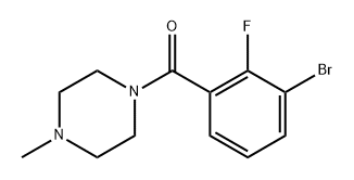 (3-bromo-2-fluorophenyl)(4-methylpiperazin-1-yl)methanone Structure