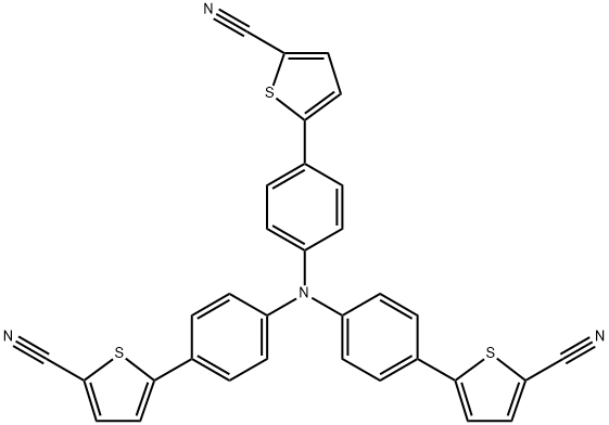 5,5',5''-(次氮基三(苯-4,1-二基)三(噻吩-2-甲腈),1980011-17-3,结构式