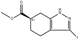 (R)-Methyl 3-iodo-4,5,6,7-tetrahydro-1H-indazole-6-carboxylate Struktur