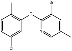 3-Bromo-2-(5-chloro-2-methylphenoxy)-5-methylpyridine Structure