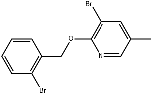 3-Bromo-2-[(2-bromophenyl)methoxy]-5-methylpyridine,1980954-84-4,结构式