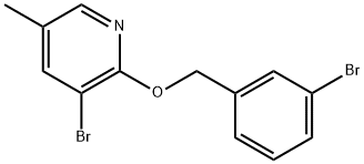 3-Bromo-2-[(3-bromophenyl)methoxy]-5-methylpyridine,1981182-72-2,结构式