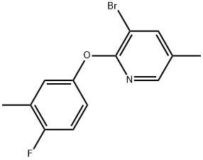 3-Bromo-2-(4-fluoro-3-methylphenoxy)-5-methylpyridine,1981213-94-8,结构式