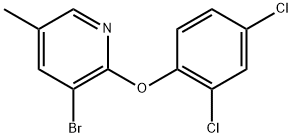 3-Bromo-2-(2,4-dichlorophenoxy)-5-methylpyridine Structure