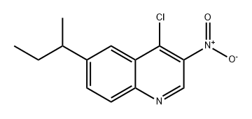 6-(butan-2-yl)-4-chloro-3-nitroquinoline Structure
