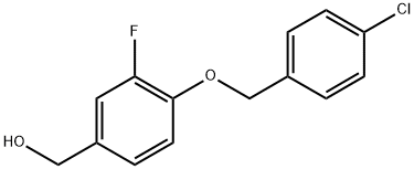 (4-((4-chlorobenzyl)oxy)-3-fluorophenyl)methanol Structure