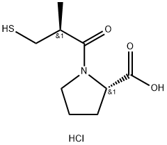 化合物 CAPTOPRIL HYDROCHLORIDE 结构式