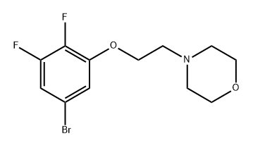 4-(2-(5-bromo-2,3-difluorophenoxy)ethyl)morpholine Structure