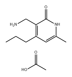 3-(Aminomethyl)-6-methyl-4-propylpyridin-2(1H)-one acetate Struktur
