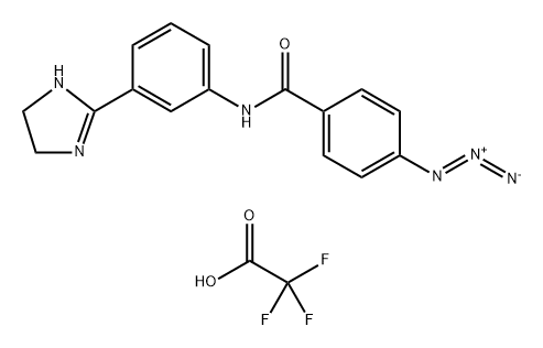 Benzamide, 4-azido-N-[3-(4,5-dihydro-1H-imidazol-2-yl)phenyl]-, 2,2,2-trifluoroacetate (1:1) Struktur