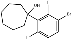 1-(3-bromo-2,6-difluorophenyl)cycloheptanol Structure