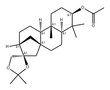 Kaurane-3α,16,17-triol, cyclic 16,17-acetal with acetone, acetate, (-)- (8CI) Structure