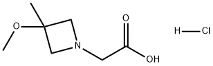 1-Azetidineacetic acid, 3-methoxy-3-methyl-, hydrochloride (1:1) 结构式