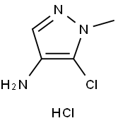 5-氯-1-甲基-1H-吡唑-4-胺盐酸盐,1989672-54-9,结构式