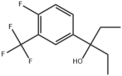 α,α-Diethyl-4-fluoro-3-(trifluoromethyl)benzenemethanol 结构式