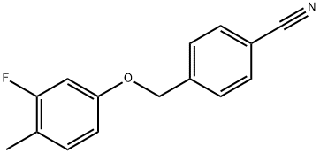 4-((3-fluoro-4-methylphenoxy)methyl)benzonitrile,1990066-98-2,结构式