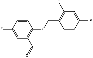 2-[(4-Bromo-2-fluorophenyl)methoxy]-5-fluorobenzaldehyde Structure