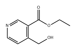 3-Pyridinecarboxylic acid, 4-(hydroxymethyl)-, ethyl ester 结构式