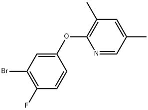 2-(3-Bromo-4-fluorophenoxy)-3,5-dimethylpyridine Structure