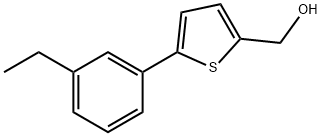 5-(3-Ethylphenyl)-2-thiophenemethanol 结构式