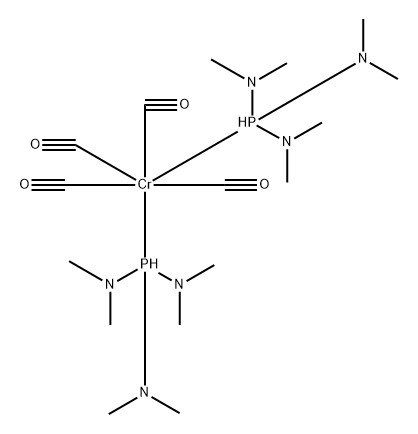 Chromium, tetracarbonylbis(hexamethylphosphorous triamide)- Structure