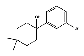 1-(3-bromophenyl)-4,4-dimethylcyclohexanol Structure