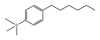 (4-hexylphenyl)trimethylsilane Structure