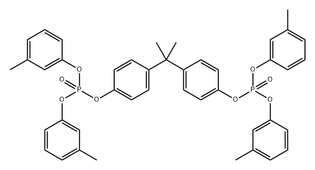 Phosphoric acid, (1-methylethylidene)di-4,1-phenylene tetrakis(3-methylphenyl) ester (9CI) 结构式